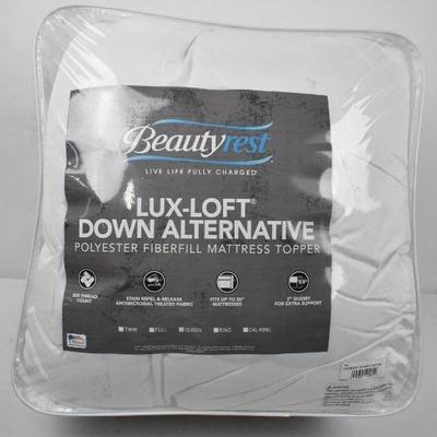 BeautyRest Mattress Topper: Lux-Loft Down Alternative, Twin Size - New