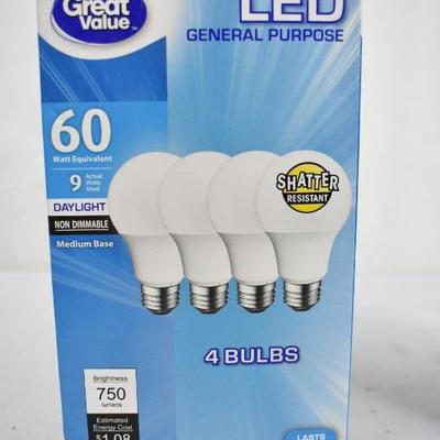 LED Light Bulbs, Quantity 8 - New