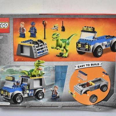 Lego Juniors Jurassic World Raptor Rescue Truck #10757. 85 Pcs, Ages 4-7 - New