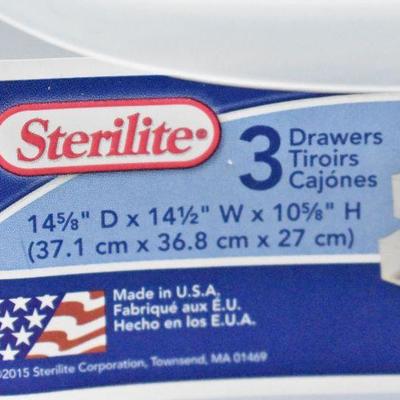 Sterilite Clear & White 3 Drawer Organizer for 12