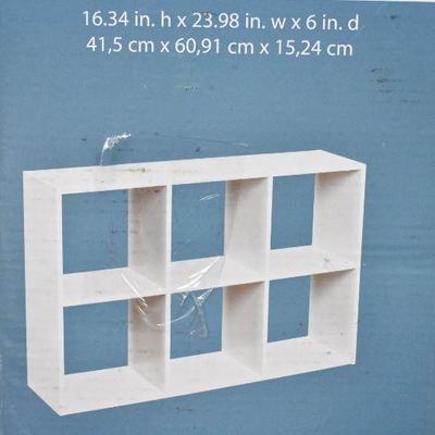 ClosetMaid Cubeicals Mini 6 Cube Organizer, White. No Cube Drawers - New