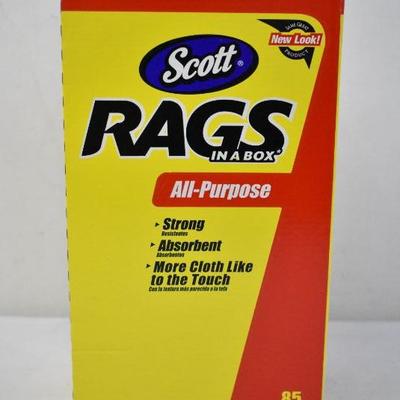 Scott Rags in a Box - 85 Towels. Box Damage - New