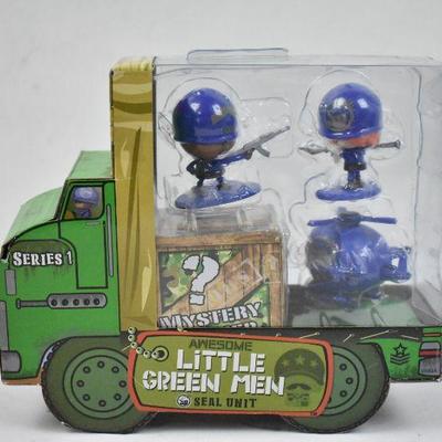 Awesome Little Green Men Seal Unit Series 1, Set of 4 (3 plus 1 mystery) - New