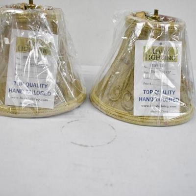 2 Small Embroidered Lamp Shades 3