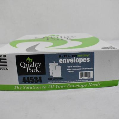 Quality Park 9x12 envelopes for First Class Mail, Box of 100 - New
