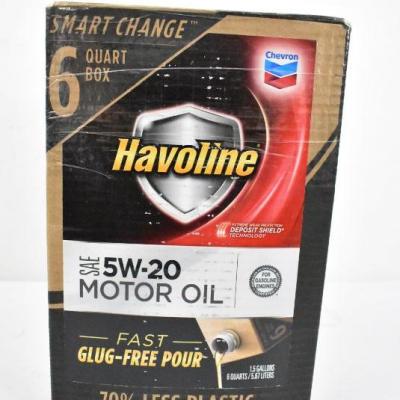 Havoline SAE 5W-20 Motor Oil 1.5 Gallons/6 Quarts - New