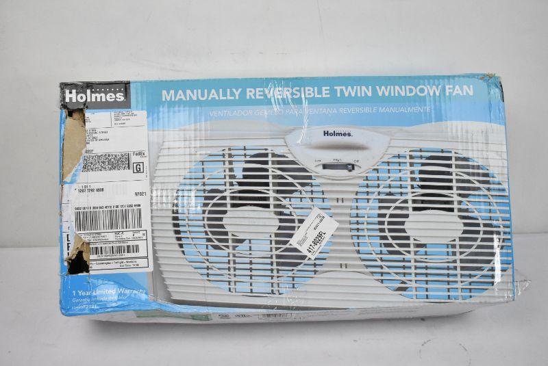 Holmes Twin Window Fan, Manually Reversible New