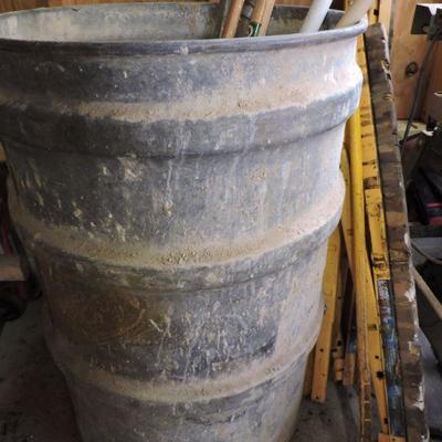 55 Gallon Galvanized Steel Drum and Tools