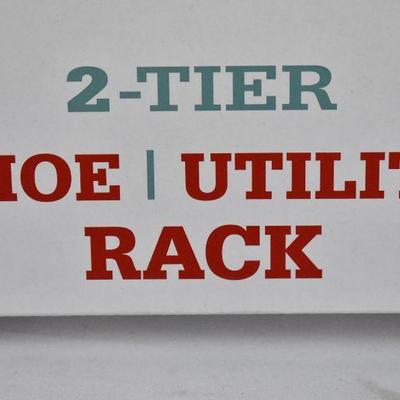 Seville Classics 2-Tier Shoe Utility Rack - New
