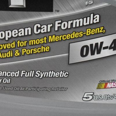Mobil 1 Motor Oil, European Car Formula 0W-40, 5 Quarts - New