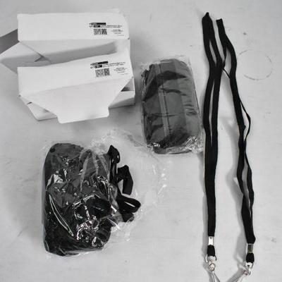 2 Boxes of Advantus Deluxe Neck Lanyard w/ J-Hook, Black, 24 Ct (48 Total) - New