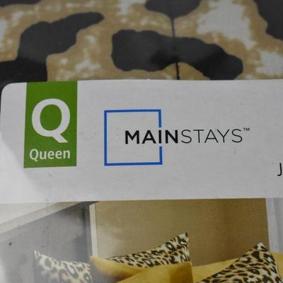 Mainstays Complete Bedding Set, 8 Piece Cheetah Print - New