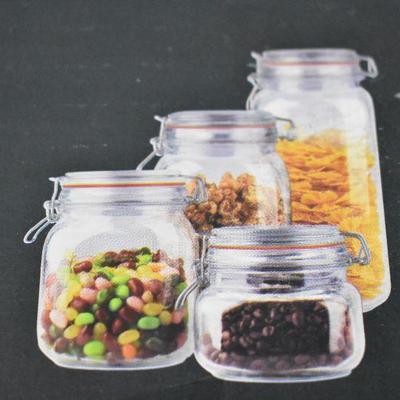 Home Basics Glass Canister Set, 4 Pieces - New