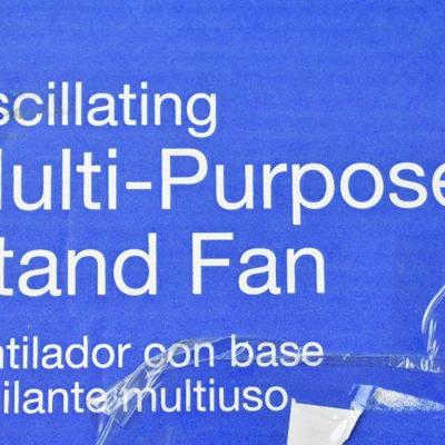 Lasko Oscillating Multi-Purpose Stand Fan, White - New