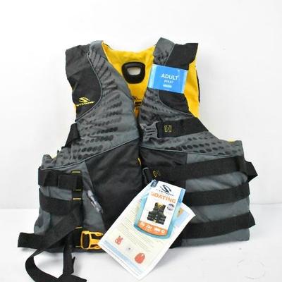 Stearns Boating Life Vest, Adult size 2XL/3XL, Black & Yellow - New