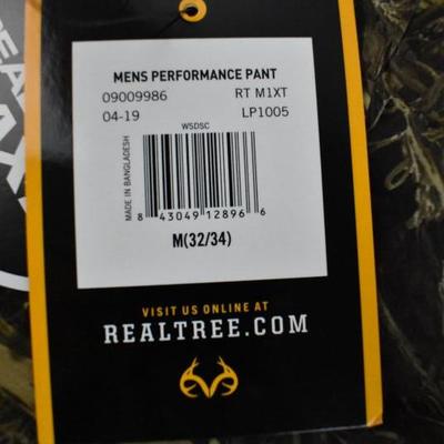 Realtree Men's Camo Techshell Hunting Pant sz Med 32/34 - New