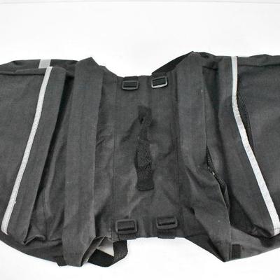 BV Bicycle Bag/Storage w/ Adjustable Hooks & Handle, 4 Zipper Pockets - New