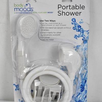 Portable Shower Head by Body Moods. Open Package - New