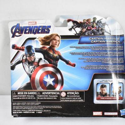 Marvel Avengers: Endgame Captain America Captain Marvel 2-pack - Bent Box - New