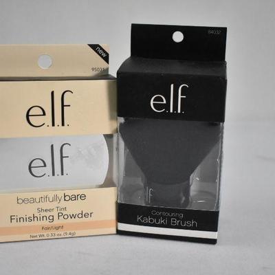 e.l.f. Beautifully Bare Sheer Tint Finishing Powder & Kabuki Brush - New