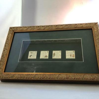 Framed Robert Burns Stamps