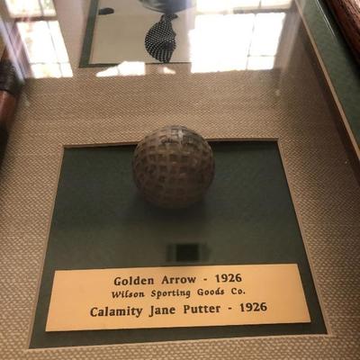 Golf Memorabilia of Robert Jones Shadow Box 