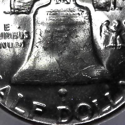 1954-P Franklin Silver Half Dollar Fine Quality Coin with Nice Pinwheel 