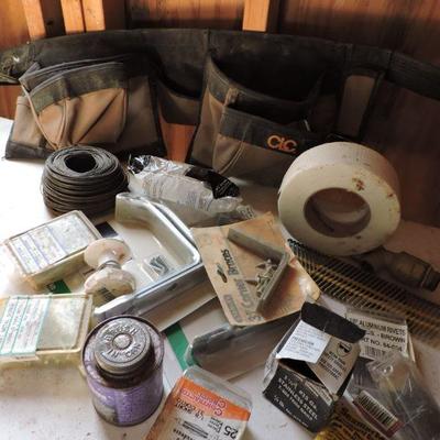 Mixed lot of Supplies and Work Belt
