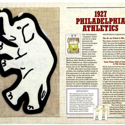 1927 PHILADELPHIA ATHLETICS BASEBALL TEAM PATCH - Cooperstown Collection by Willabee & Ward