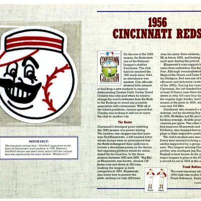 1956 CINCINNATI REDS BASEBALL TEAM PATCH - Cooperstown Collection by Willabee & Ward