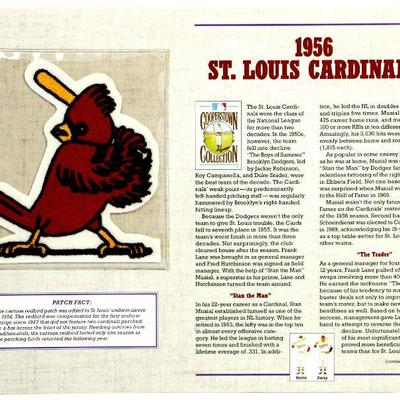 1956 ST. LOUIS CARDINALS BASEBALL TEAM PATCH - Cooperstown Collection by Willabee & Ward
