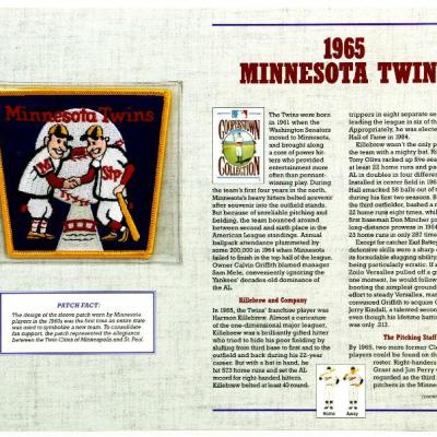 1965 MINNESOTA TWINS BASEBALL TEAM PATCH - Cooperstown Collection by Willabee & Ward