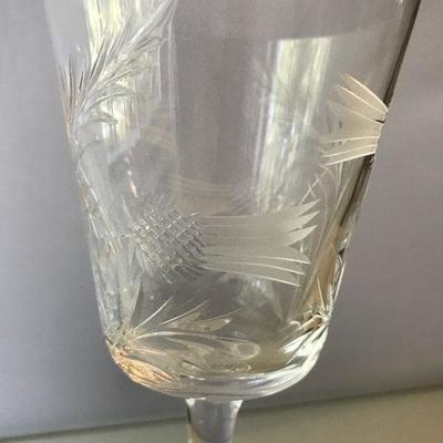 Thistle Etched Crystal Glasses
