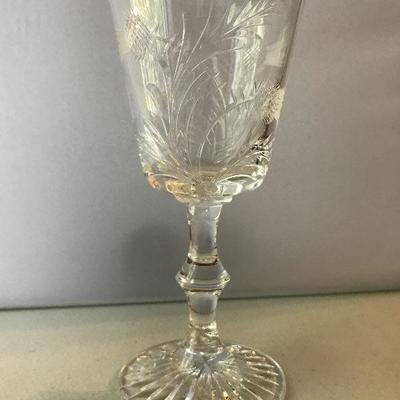 Thistle Etched Crystal Glasses