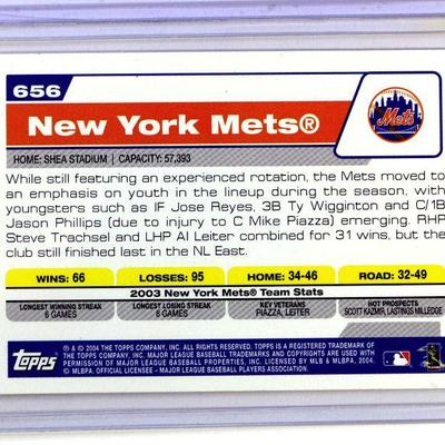 2004 TOPPS #656 plus 2006 #603 NEW YORK METS BASEBALL CARDS SET - MINT
