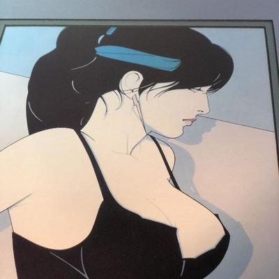 Print of Woman in Black Bra