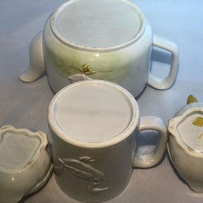 Otagiri Japan Teapot, Mug, with Cream & Sugar 