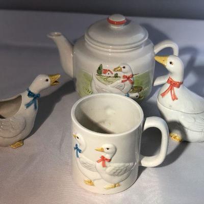 Otagiri Japan Teapot, Mug, with Cream & Sugar 