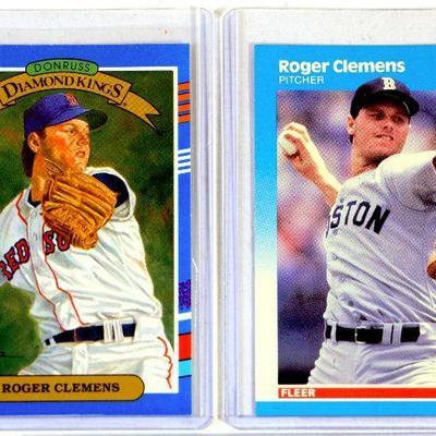 ROGER CLEMENS GREG MADDUX CY YOUNG BASEBALL CARDS SET - MINT