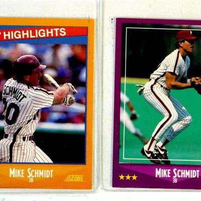 MARK McGWIRE BARRY BONDS MIKE SCHMIDT BASEBALL CARDS SET - MINT