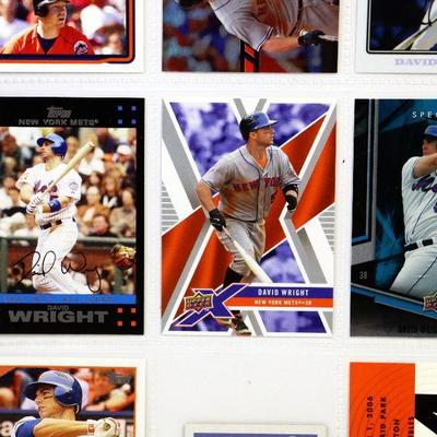 DAVID WRIGHT NEW YORK METS BASEBALL CARDS SET OF 9 - MINT