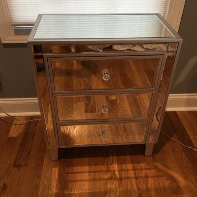Lot 98 - Pair of Mirrored End Tables