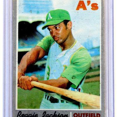 1970 TOPPS Baseball #140 REGGIE JACKSON Oakland Athletics HOF Baseball Card