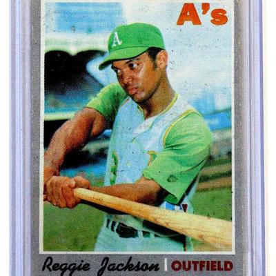 1970 TOPPS Baseball #140 REGGIE JACKSON Oakland Athletics HOF Baseball Card