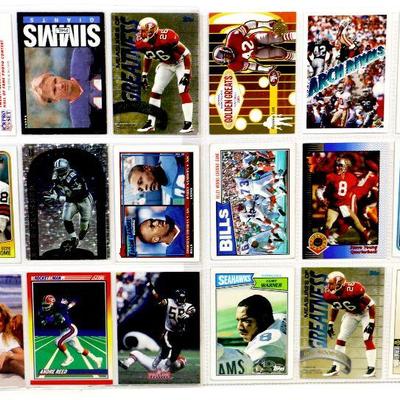 STARS FOOTBALL CARDS SET OF 18 - OZZIE NEWSOME ANDRE REED JUNIOR STAU STEVE YOUNG