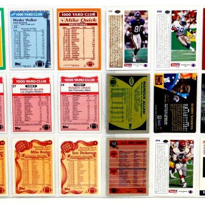 NFL STARS FOOTBALL CARDS SET OF 18 - ERIC DICKERSON CURT WARNER MIKE QUICK DARRELL GREEN