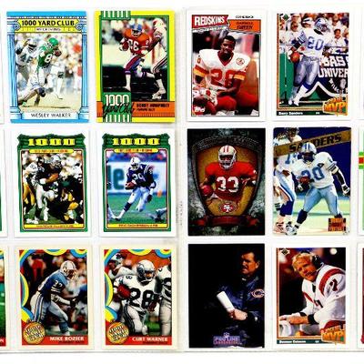 NFL STARS FOOTBALL CARDS SET OF 18 - ERIC DICKERSON CURT WARNER MIKE QUICK DARRELL GREEN