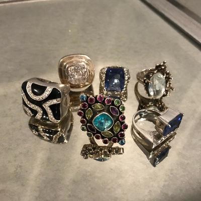Lot 100 - Silver Rings & 925 Necklaces 