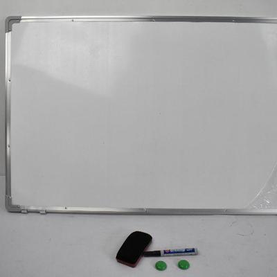Magnetic White Board with 1 Marker, 1 Eraser & 2 Magnets - Slightly Warped