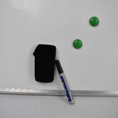 Magnetic White Board with 1 Marker, 1 Eraser & 2 Magnets - Slightly Warped
